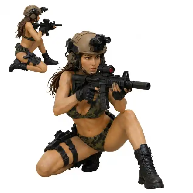 Tactical Beauty Desktop Collectible Figure Elite Military Setup Decor